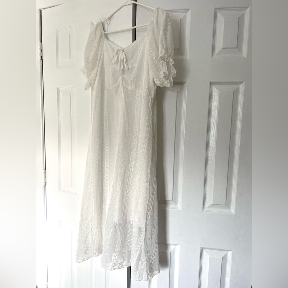 White Embroidered Dress